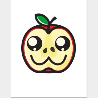 Cute And Funny Kawaii Apple Posters and Art